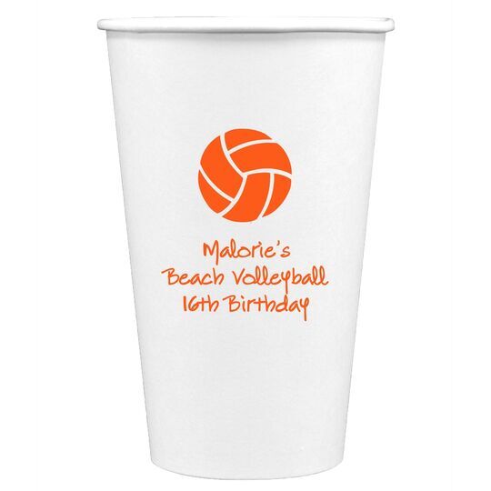 Volleyball Paper Coffee Cups